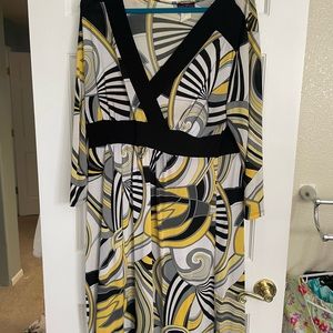 Black, Yellow, White Dress